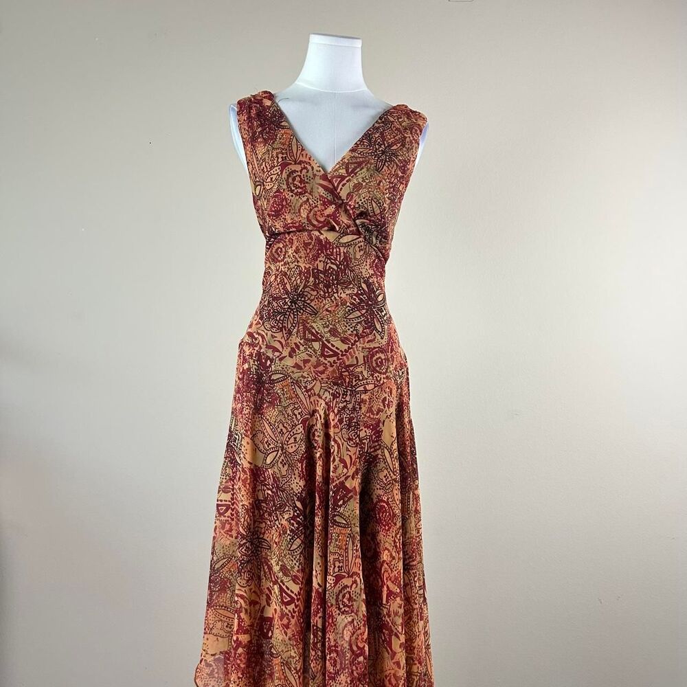 Orange Fairy Grunge Asymetrical Boho Dress